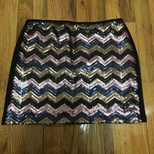 Chevron Sequin Skirt